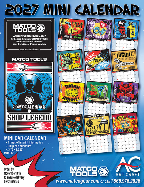 MDAS68200 -  SHOP LEGEND CALENDAR - 200 PIECES